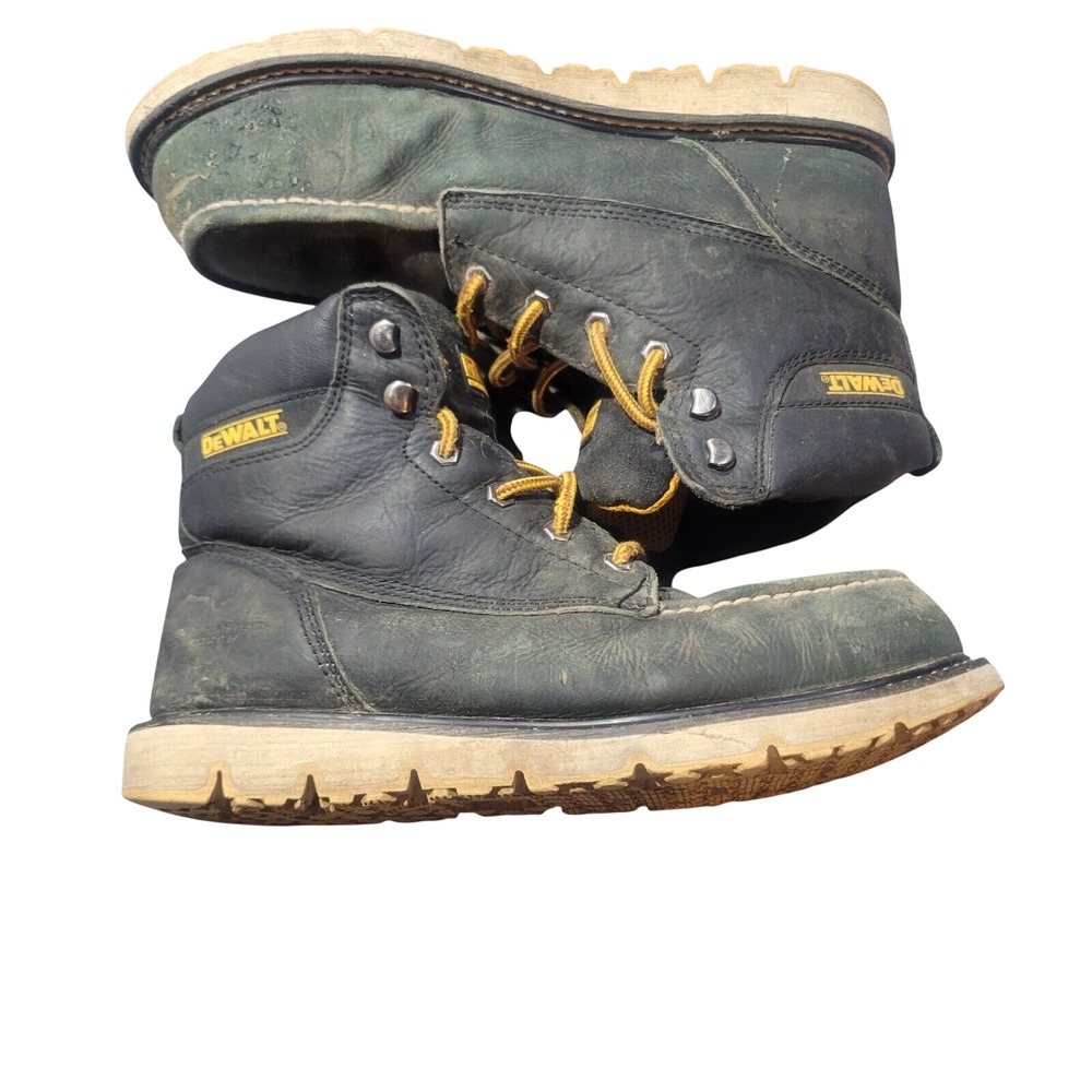 DeWALT Work Boots Mens 10 Black Halogen Moc Toe Leather Safety ASTM DXWP99034